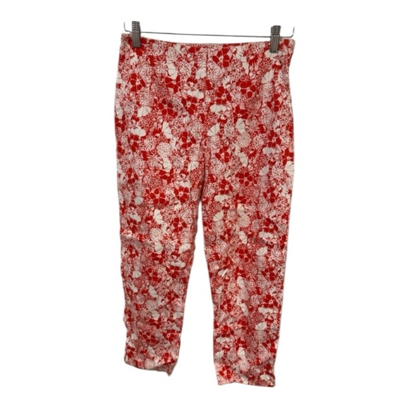Josephine Chaus Red and White Floral Capris for Casual Wear - Picture 5 of 6